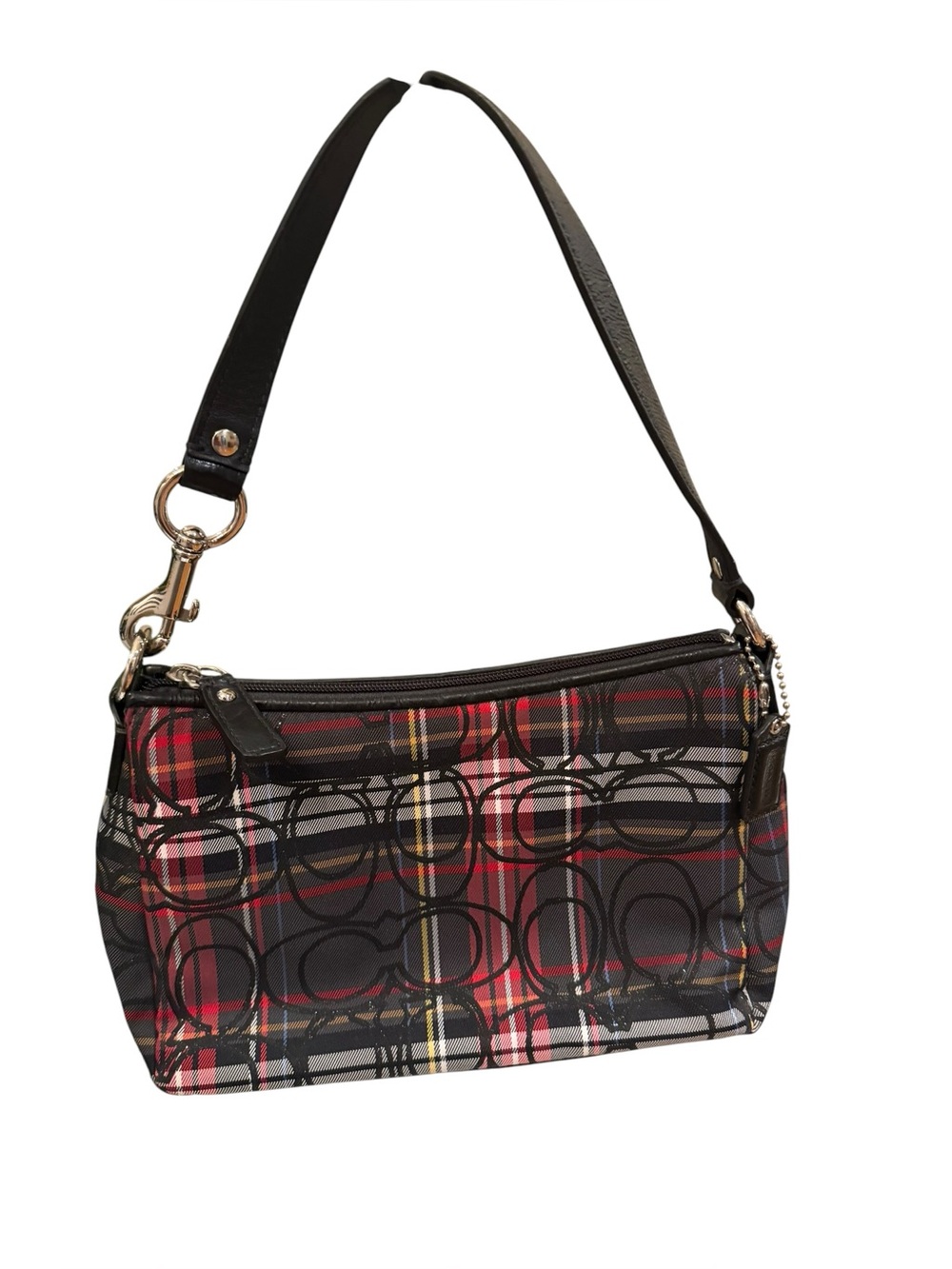 Coach Tartan Plaid Mini Shoulder Bag - Y2K Poppy Design - EUC